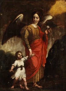 Ange gardien Raphaël avec un jeune enfant